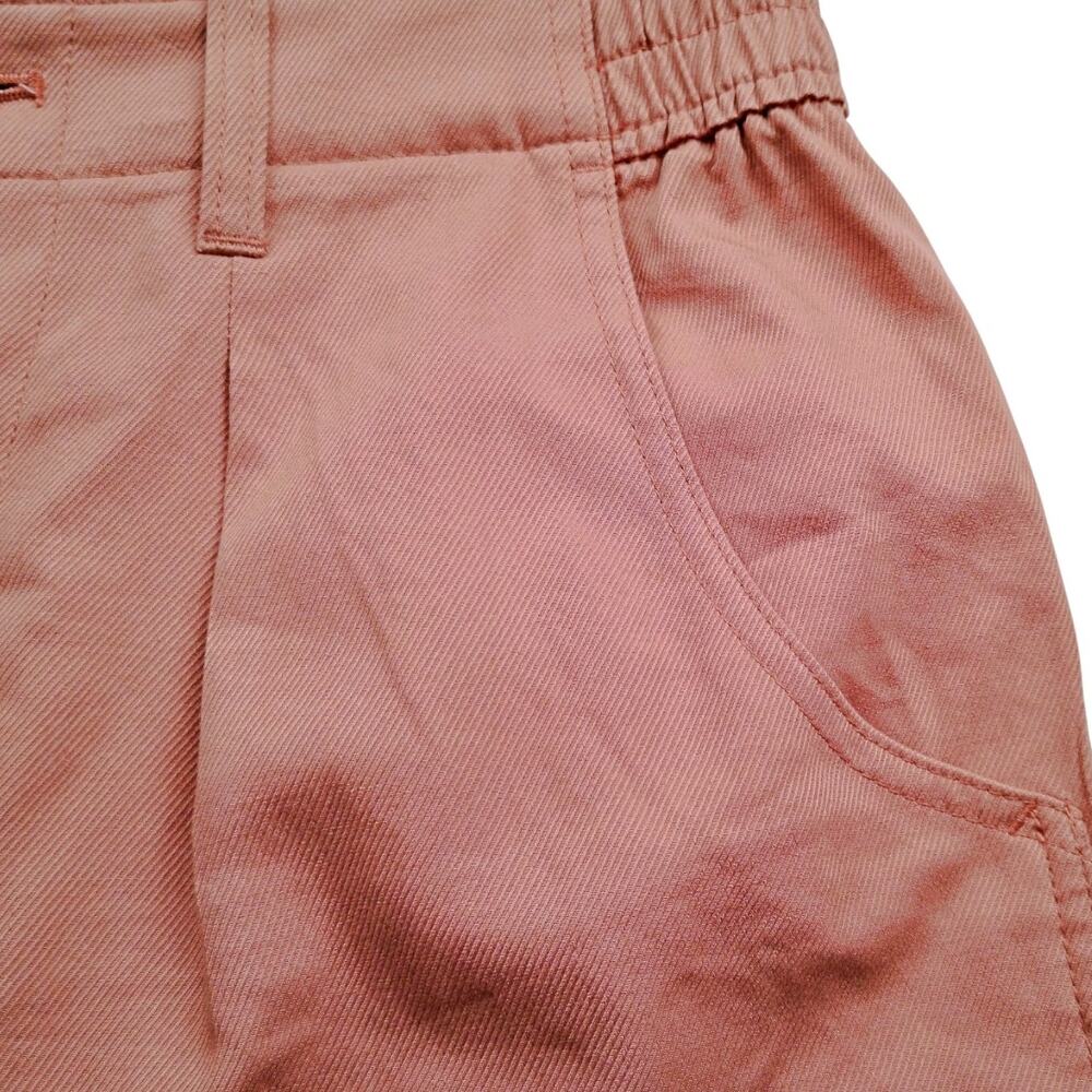 Madewell The Neale Short Sz 10 Drapeweave Dried Rose Pink High Rise Pleated - Picture 4 of 9